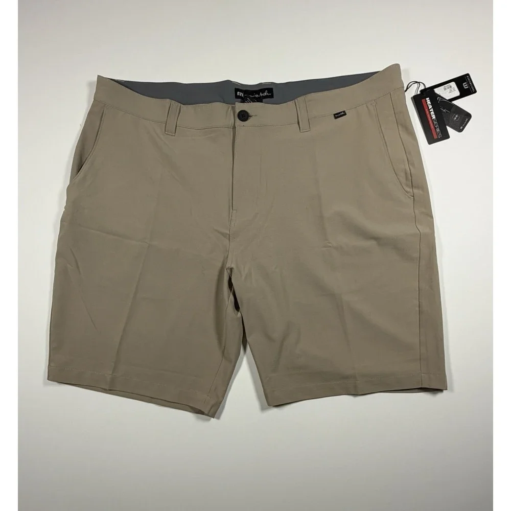 Travis Mathew Starnes Heater Series Performance Golf/Chino Khaki Shorts 42 NEW